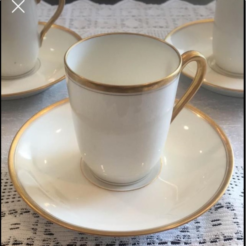 1920’s-1950’s: Limoges Demitasse Espresso Cup and Saucer Set